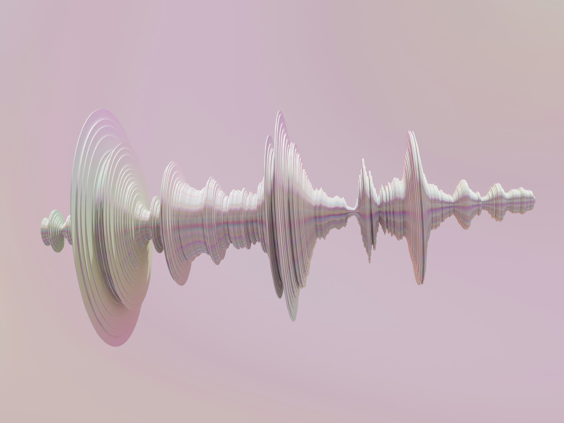 Abstract sound wave visualization representing AI voice audio processing